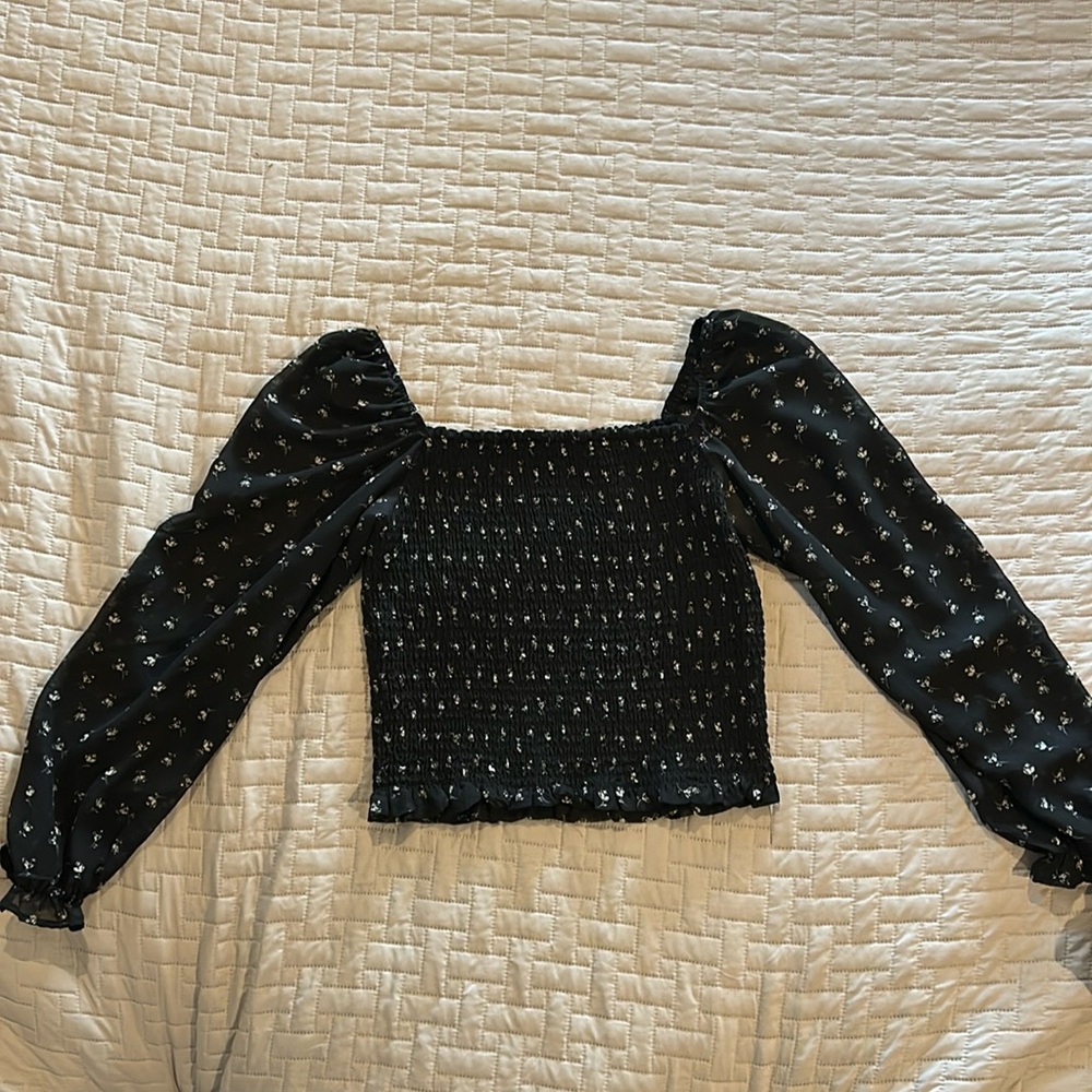 Lush black top, size medium